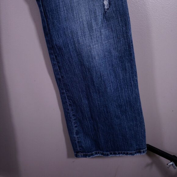 American Eagle Jeans Women's 34x30 Stretch Boot Distressed Embroidered Denim - Picture 11 of 16